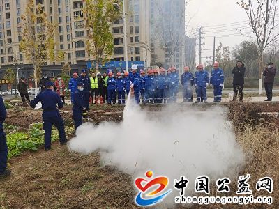广善,义,工联,、,双桥,社区,联合,开展,共建, . 广善义工联、双桥社区 联合开展共建安全家园消防应急演练